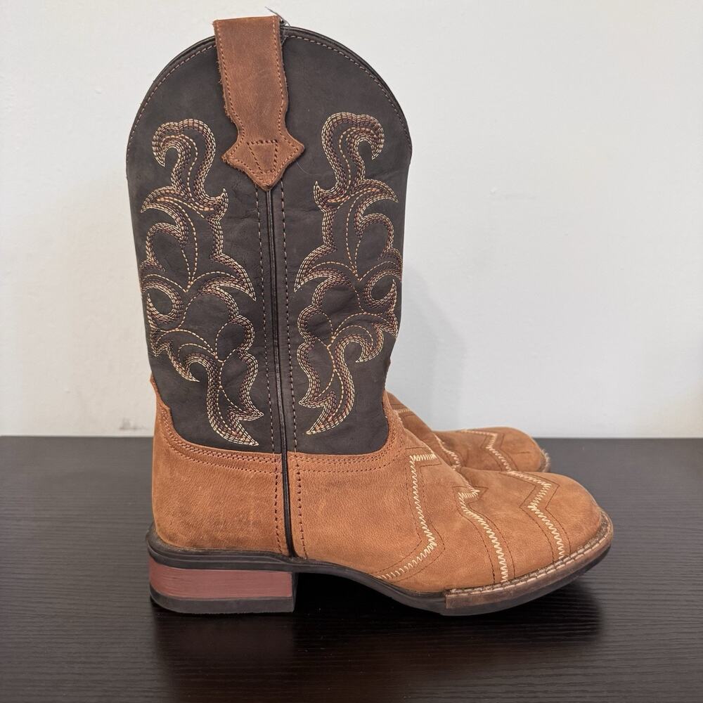Roper Big Kids Monterey Angles 4 Western Boot Broad Square Toe Cowboy Cowgirl
